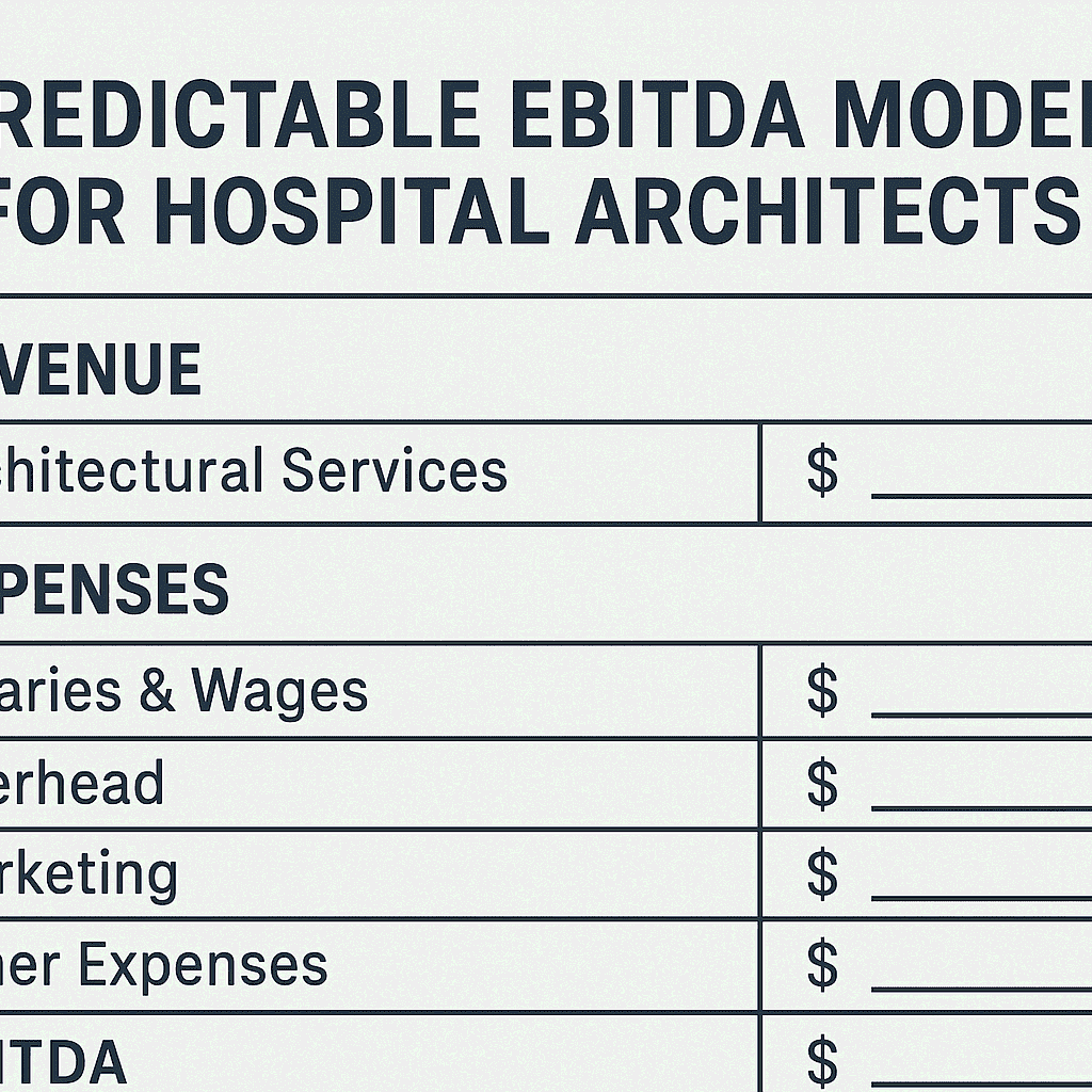 🏥 How Predictable EBITDA Will Replace Bed Expansion as the New Success Metric for Hospital Architect Projects